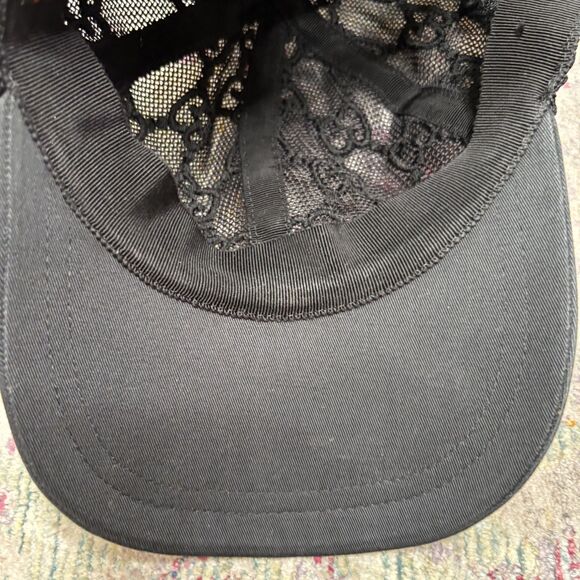 Gucci GG Embroidered Lace Baseball Cap Hat main image 4